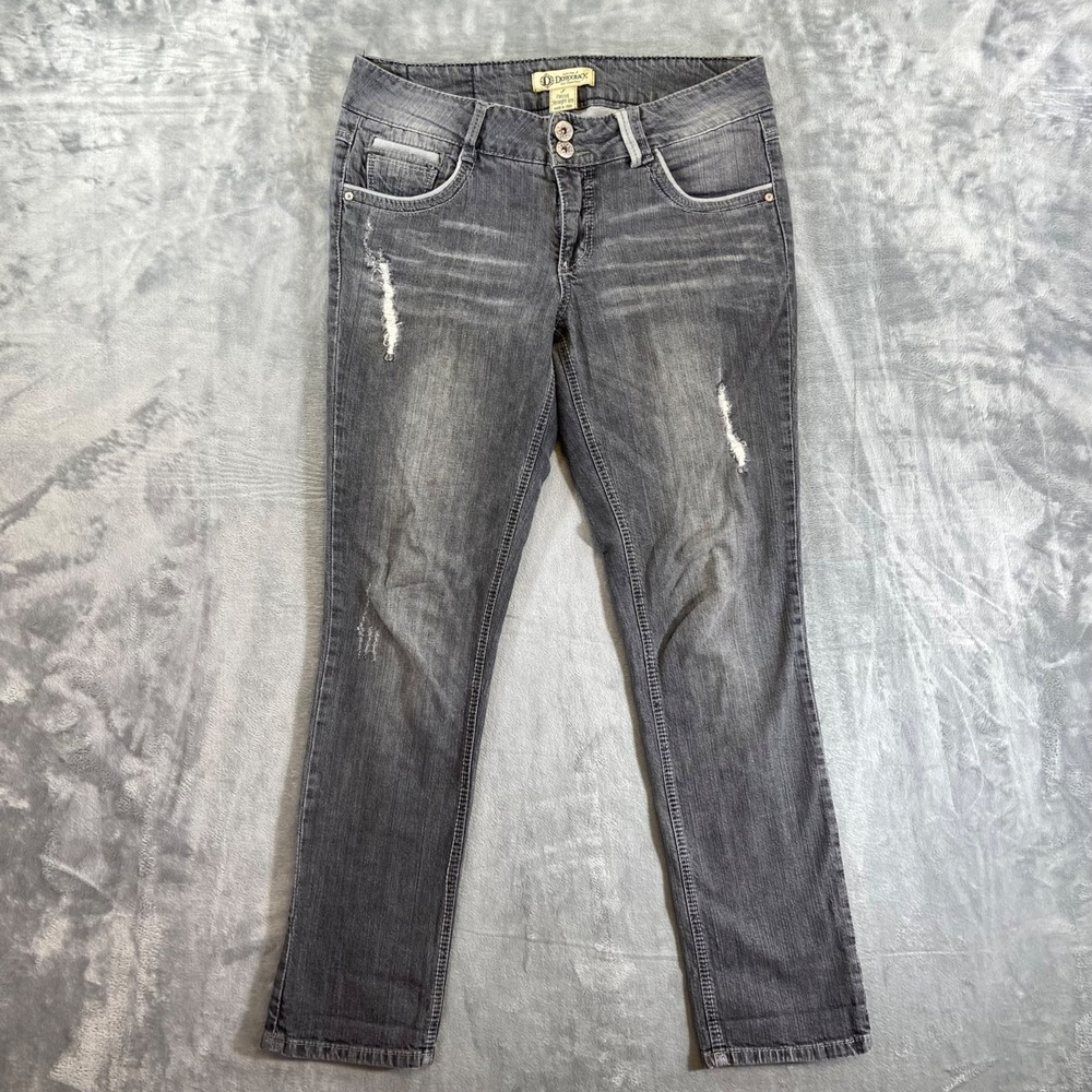 Democracy Patriot Straight Leg Jeans Women's Size 8 Gray Denim